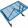 Global Industrial 4' Rectangular Expanded Metal Outdoor Table, Blue 277550BL